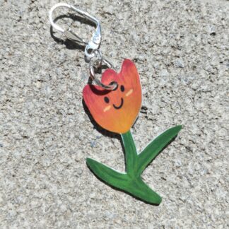 Boucle d’oreille tulipe
