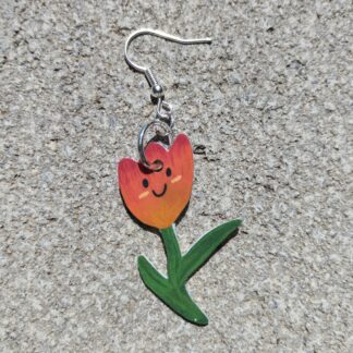 Boucle d’oreille tulipe