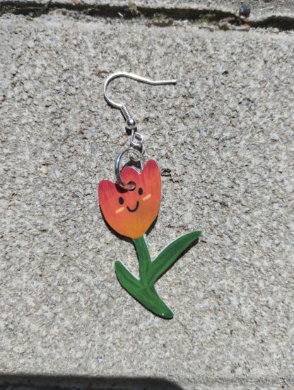 Boucle d’oreille tulipe