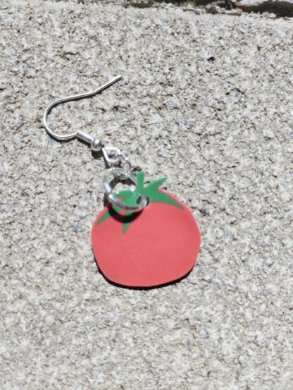Boucle d’oreille tomate