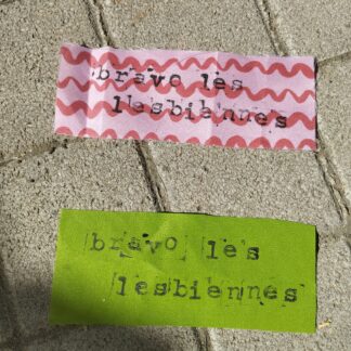 Patch à coudre « Bravo les lesbiennes »