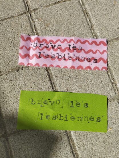 Patch à coudre « Bravo les lesbiennes »