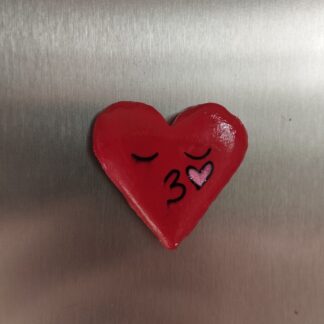 Magnet cœur bisou
