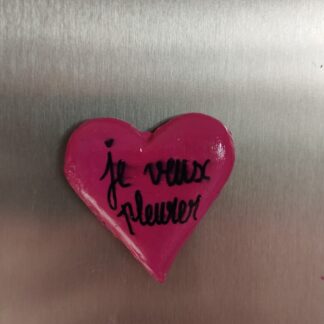Magnet cœur je veux pleurer